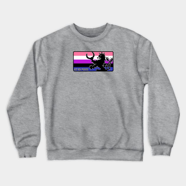 An Tir Pride - Genderfluid - Oblong Crewneck Sweatshirt by Yotebeth